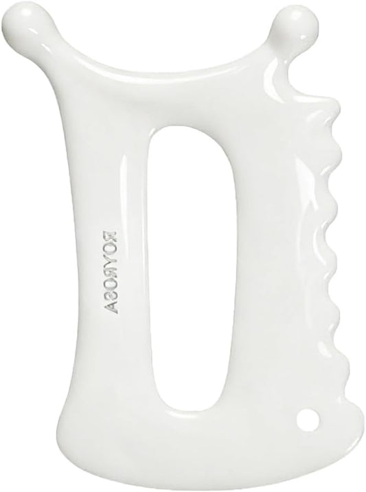 Gua Sha Facial Tools, Guasha Tool for Face - 6-in-1 Ceramic Massager for Jaw Lifting, Puffiness Relief, Facial Contouring and Relaxing Body Massage Gift