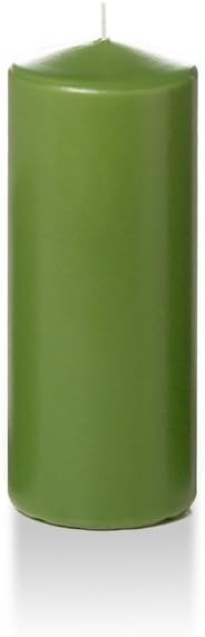 yummi 2.25" x 5" Green Tea Slim Round Pillar Candles - 4 per Pack