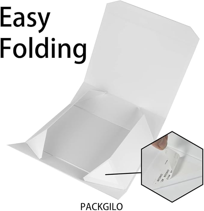 1 Pcs Matte White Extra Large Gift Box with Lid, 19x16x6 Inches, Hard Magnetic Giant Gift Boxes for Presents Clothes Robe Wedding Dress Sweater,Reusable Foldable Bridesmaid Proposal Box