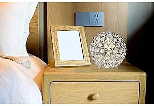 Crystal Table Lamp,Decorative Bedside Crystal Lamp,Nightstand lamp, Bedroom lamp for bedstand,Bedroom,Living Room,Guest Room,Silver
