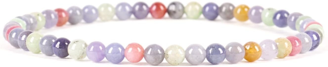 Cherry Tree Collection - Small, Medium, Large Sizes - Gemstone Beaded Bracelets For Women and Men - 4mm Round Beads