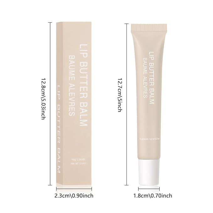 1Pcs Tinted Lip Balm Serum Makeup, Squeeze Hydrating Tint Lips Balms Serum Cosmetic, Women Care Glossy Nourishing Plumping Lip Stain Gloss Lipstick, Suitable for dry lips, Long-Lasting Color 01