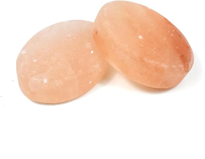 2 Pcs Leaf Shape Himalayan Salt Massage Stones Hot Massage Cold Massage Stones Set Warm Rocks Kit for Facial SPA3.93 * 2.76IN(10 * 7CM