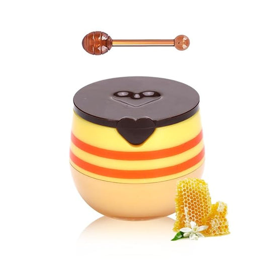 Bee Propolis Honey Lip Balm - Deeply Moisturizing Lip Sleeping Mask for Dry, Cracked Lips | Honey Extract & Propolis | Natural Lips Treatment in Honeys Pot Jar