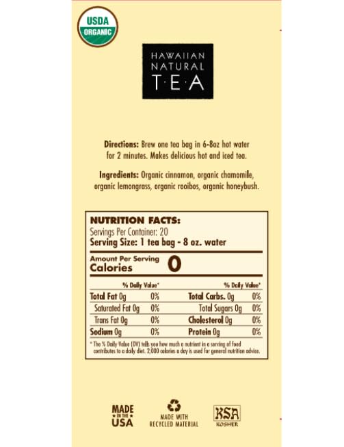 Organic Lemon Chamomile Tea - Caffeine Free Herbal Tea - Supports a Good Night’s Sleep - Calming, Relaxing Tea for Bedtime, Anxiety & Stress - 60 Tea Bags