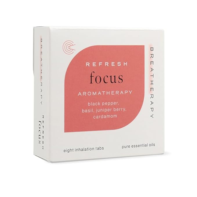 Aromatherapy Focus Patches - Pure Essential Oil Aroma Patch - Black Pepper and Basil Essential Oil for Focus - 8-Pack