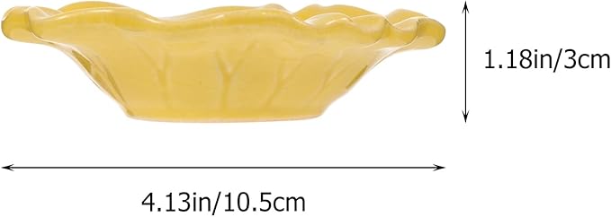 Ceramic Dish for Electric Oil Burner Warmer Diffuser Bowl Holder Essential Oil Plate Ceramic Oil Warmer Tealight Candle Holder Bowl Home Decoration Yellow