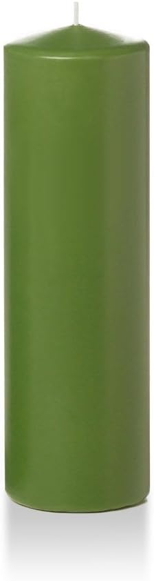 yummi 3" x 10" Green Tea Round Pillar Candles - 3 per Pack