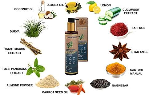ROOTS AND HERBS Ayurvedic Tulsi Panchang Body Massage Oil 6.7 FL Oz