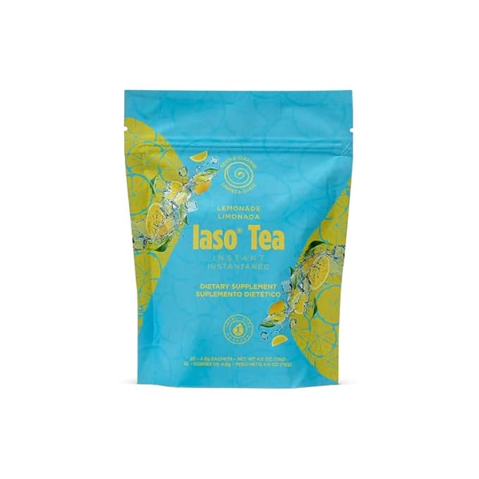 Iaso Instant Tea - Refreshing Lemonade-Flavored Cleansing drink for Daily Wellness - 25 Sachets