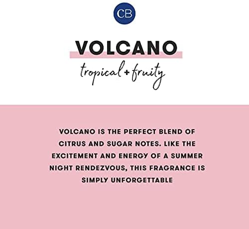 Capri Blue Volcano Scented Mini Tin Candle - Printed Mini Tin Jar Candle - Luxury Candles for Home Scented with Tropical Fruit & Sugared Citrus - Soy Candle Wax Blend - Blue Candle (3 oz)