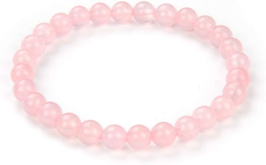 Adabele 1pc Natural Stretch Gemstone Bracelet 6mm (0.24 Inch) Bead 7" 7.5" 8 inch Healing Crystal Quartz Energy Chakra Jewelry Women Birthday Gift