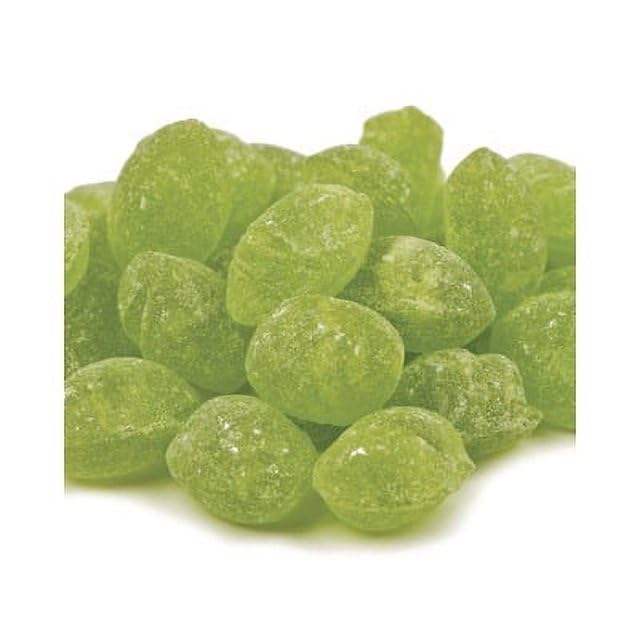 Claeys Green Apple Sanded Drops 2LB Approx 145 Hard Candy Drops - St Patricks Day Green Snacks & Treats, Bulk Candy Green Suckers - Hard Candy St Patricks Day Snacks for Kids & Adults