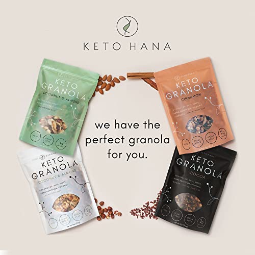Keto Hana Raspberry Keto Granola Keto Diet Vegan Grain Free Dairy Free Plant Based No Refined Sugars Gluten Free 2g Net Carbs Breakfast Cereal - 11oz