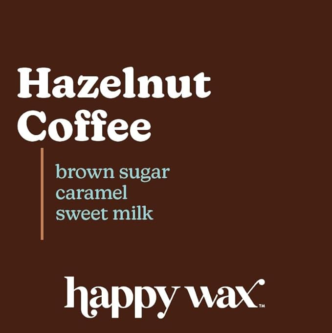 Happy Wax Hazelnut Coffee Scented Bear Wax Melts - Natural Strong Scented Coffee Wax Melts Infused w/Essential Oils - Non Toxic Wax Melt & Pet Safe Wax Melts - (4 oz Tin)
