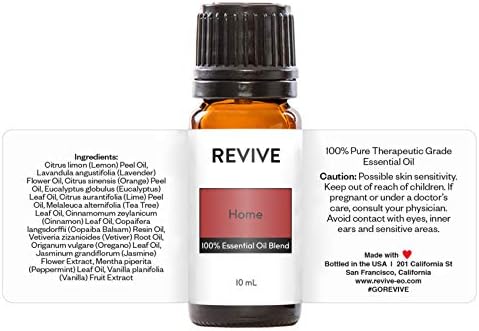 Home Essential Oil Blend by Revive Essential Oils - 100% Pure Therapeutic Grade, for Diffuser, Humidifier, Massage, Aromatherapy, Skin & Hair Care