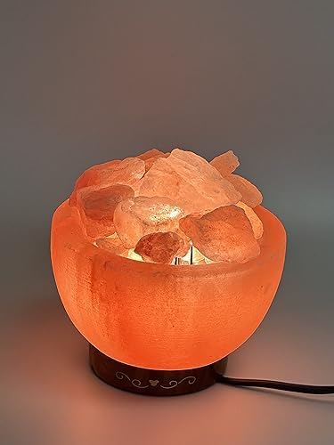 Himalayan Pink Salt Lamp Bowl with Chunks (BowlChunks 1)