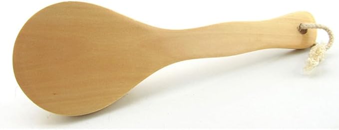 9.84 Inch Dry Body Brush Back Scrubber, Wooden Short Handle Natural Bristles Bath & Shower Brush.