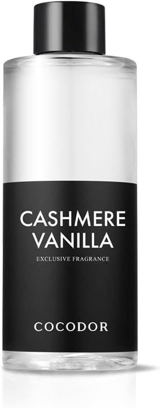 Cocod'or COCODOR Reed Diffuser Oil Refill/Cashmere Vanilla /200ml / 1 Pack/Aromatherapy, Home Fragrance, Scented Oils, Oils for Reed Diffuser, Bathroom Home Decor