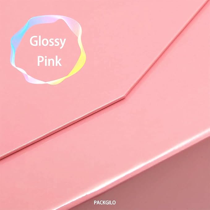 1Pcs 13x9x4 Inches Pink Gift Boxes with Lids for Presents Magnetic gift box large Gift Box for Bridesmaid Proposal，Groomsman (Glossy Pink)