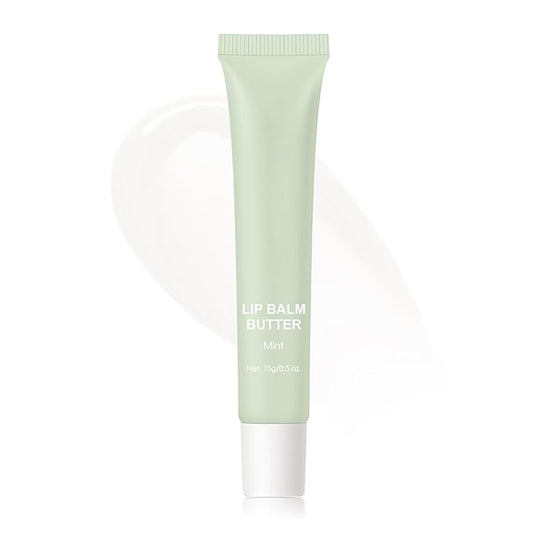 Butter Lip Balm, Nourishing And Hydrating Lip Gloss, Long-Lasting Moisturizing Non-Sticky Lip Tint, Soothes And Softens Dry Lips Natural Ingredient Lip Care (#2 Mint)
