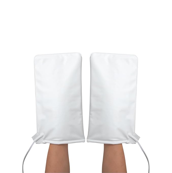ForPro Professional Collection Premium Heated Mitts, Electric Thermal Moisturizing Hand Warmers for Spa Treatments, Dual Temperature Settings, 1-Pair