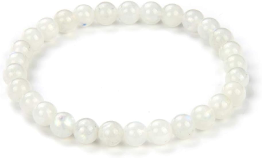 Adabele 1pc Natural Stretch Gemstone Bracelet 6mm (0.24 Inch) Bead 7" 7.5" 8 inch Healing Crystal Quartz Energy Chakra Jewelry Women Birthday Gift