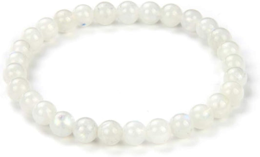 Adabele 1pc Natural Stretch Gemstone Bracelet 6mm (0.24 Inch) Bead 7" 7.5" 8 inch Healing Crystal Quartz Energy Chakra Jewelry Women Birthday Gift