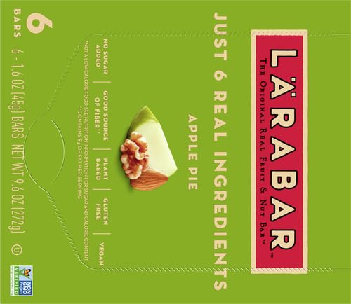 Larabar Apple Pie, Gluten Free Vegan Fruit & Nut Bars, 1.6 oz bars, 6 ct (Pack of 5)