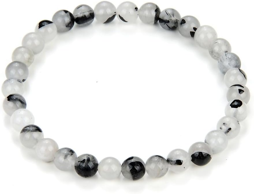 Adabele 1pc Natural Stretch Gemstone Bracelet 6mm (0.24 Inch) Bead 7" 7.5" 8 inch Healing Crystal Quartz Energy Chakra Jewelry Women Birthday Gift