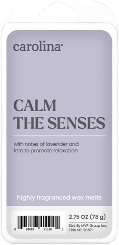 Carolina Calm The Senses Scented Wellness Wax Melts, Wax Melt Warmer Cubes, Long Lasting Scented Wax Warmer Cubes, 4 Pack, 6 Cubes Each - Made in The USA