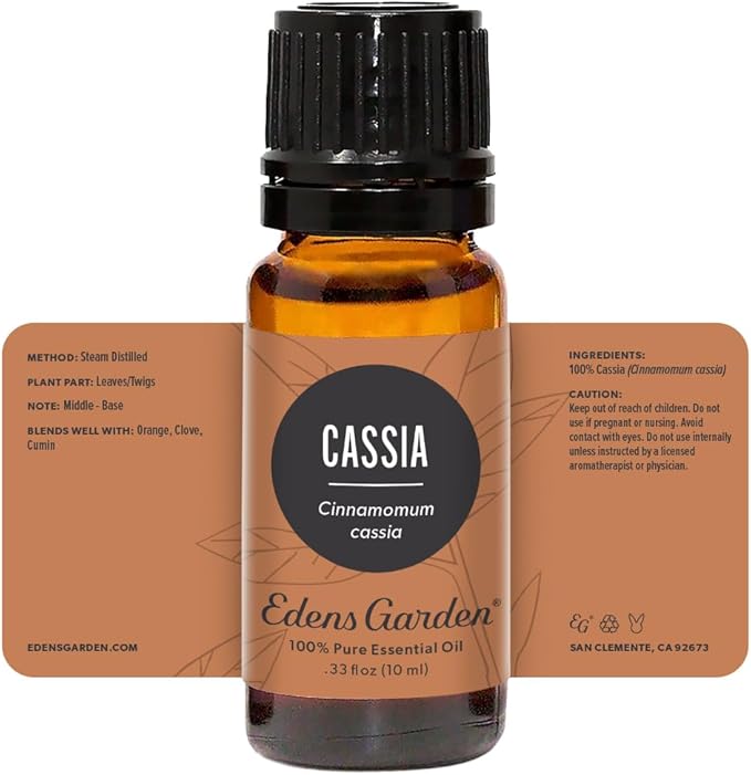 Edens Garden Cassia Essential Oil, 100% Pure Therapeutic Grade (Undiluted Natural/Homeopathic Aromatherapy Scented Essential Oil Singles) 10 ml