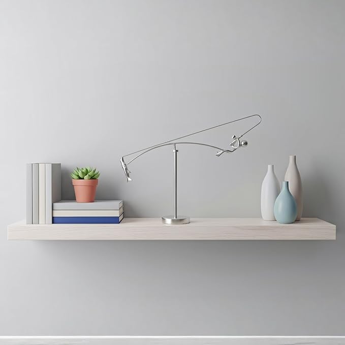 Kinetic Fishing Ornaments - Fisherman Balancing Sculpture Desk Toy, Balance Art for Home Office Desk Decor, Stress Relief Toys for Adults, Metal Physics Art Sculpture Statue, for Men