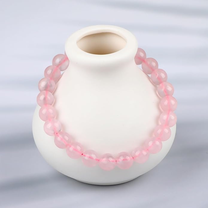 LPBeads Handmade Natural Gemstone Stretch Elastic Bracelet Healing Crystal Round Stone Beads Jewelry Gifts for Women Men