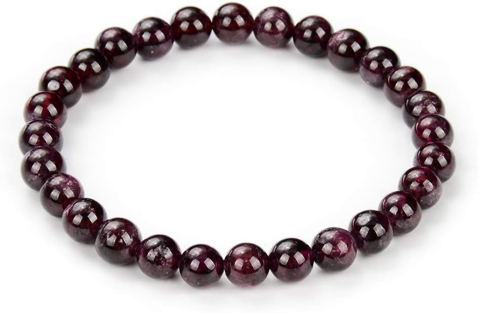 Adabele 1pc Natural Stretch Gemstone Bracelet 6mm (0.24 Inch) Bead 7" 7.5" 8 inch Healing Crystal Quartz Energy Chakra Jewelry Women Birthday Gift