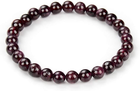 Adabele 1pc Natural Stretch Gemstone Bracelet 6mm (0.24 Inch) Bead 7" 7.5" 8 inch Healing Crystal Quartz Energy Chakra Jewelry Women Birthday Gift