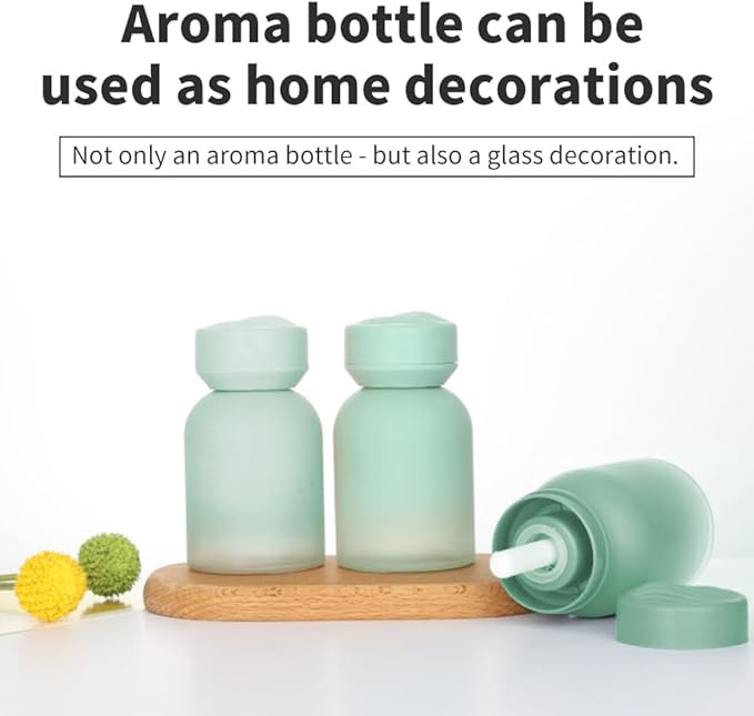 Diffuser Bottle - DIY Reed Diffuser - Essential Oils Container, 120ml, 3 Colors Available, 4.1 x 5.9 inches (green)