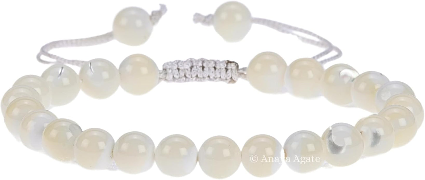 Energy Protection Crystal Handmade Adjustable Bead Bracelet Perfect for Men, Women’s Gift - Gemstone Healing Stretch Bracelet Pulsera Para Hombre Mujer Stocking Stuffer