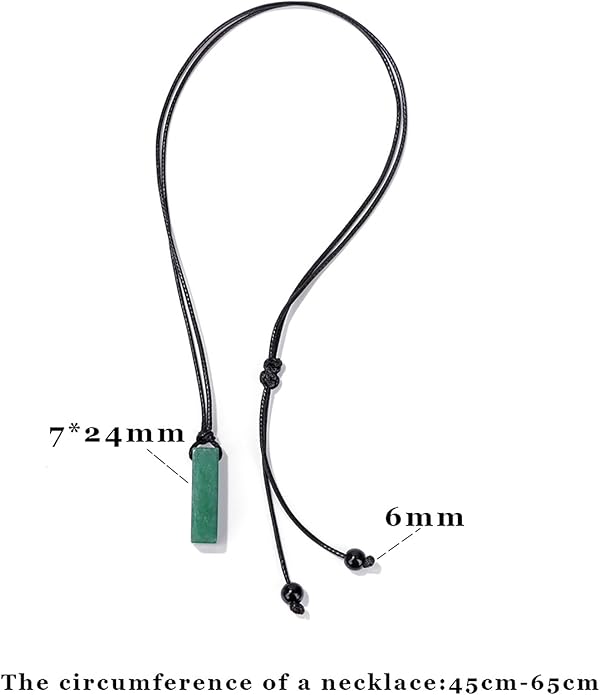 Crystal Necklaces for Women Gemstone Pendant Necklace Adjustable Handmade Black Rope Natural Stone Spiritual Necklace Energy Crystals and Healing Stones Necklace for Men