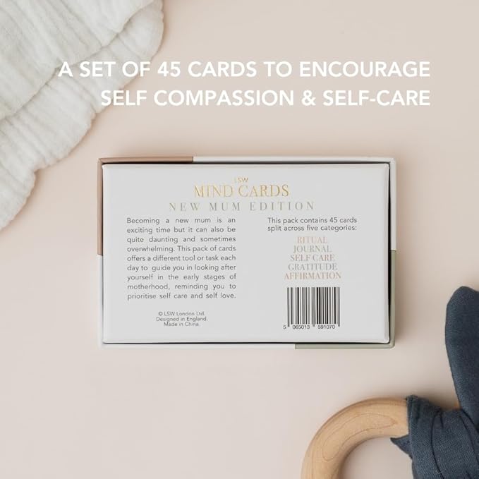 Mind Cards New Mum Edition 45 Mindfulness Cards for Women Postpartum Self Care Survival Kit Perfect for New Mom