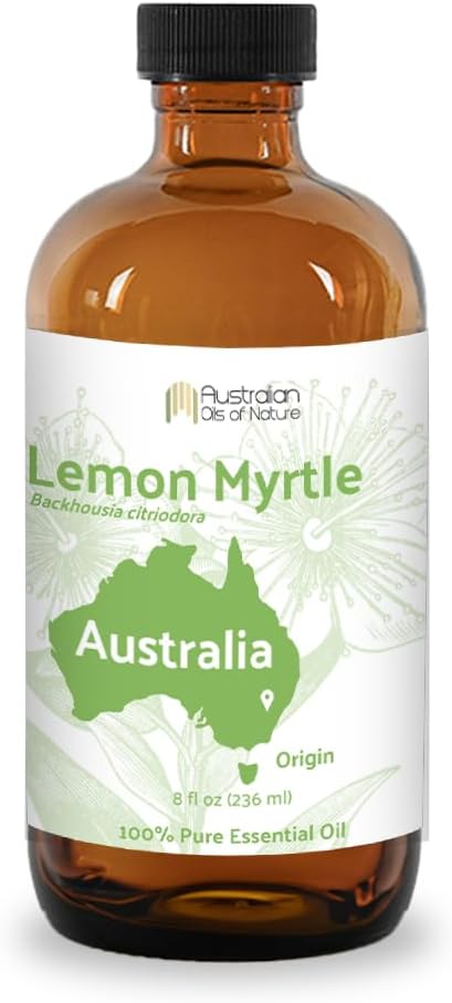 Lemon Myrtle Essential Oil - Experience an Invigorating, Fresh Citrus Aroma - Pure, Undiluted Therapeutic Grade Essential Oil - 8 oz
