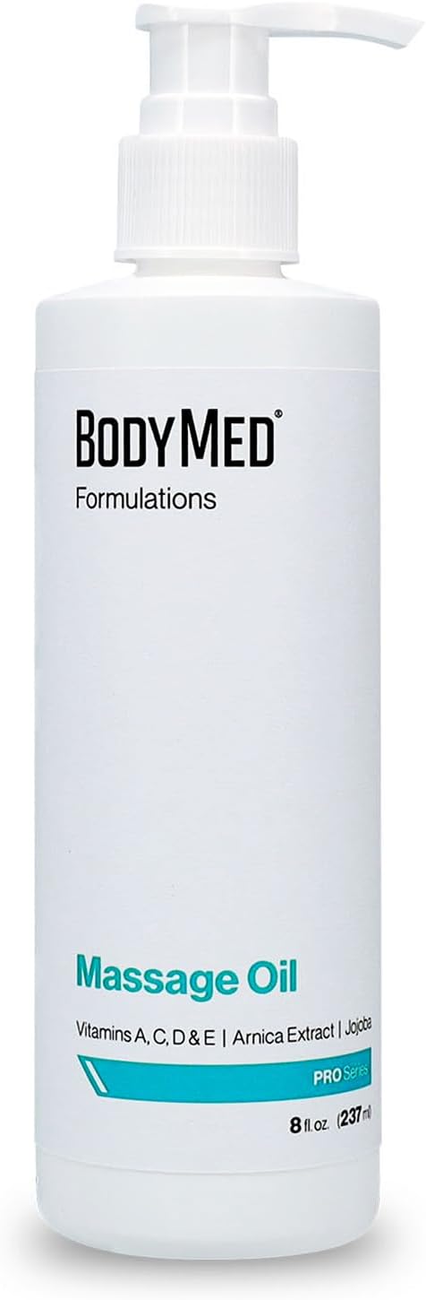 BodyMed Formulations Massage Oil, 8 oz. – Fragrance-Free, All-Natural Oil for Massage Therapy – Leaping Bunny Certified – with Arnica Extract & Jojoba – Non-Staining, & Paraben Free