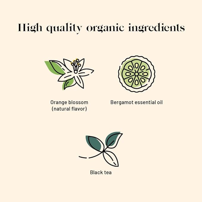 Kusmi Tea - Anastasia - Organic Black Tea with Bergamot & Lemon - Flavored with Orange Blossom - Caffeinated Tea - Inspired by the Iconic Earl Grey Tea - 20 Tea Bags