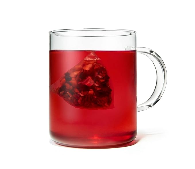 Paromi Hibiscus Berry Organic Herbal Tea, Signature Jar, 15 Count