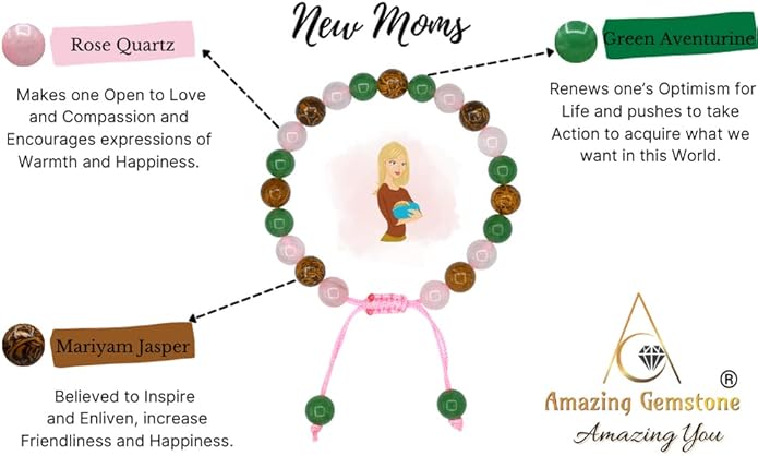 Natural Healing Crystal Bracelet for Women - Mens Bracelet Energy Balancing Gemstones Set - Adjustable Stone Bead Bracelet for Men and Women - Chakra Crystal Therapy Accessory, Meditation