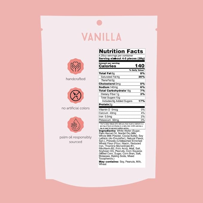 Chunk Nibbles Variety Snack Pack - S'mores, Vanilla, & Peanut Butter Chocolate Clusters - Gourmet Sweet & Salty Treat - Handcrafted, No Artificial Colors - 4.25oz Resealable Pouch (3 Pack)