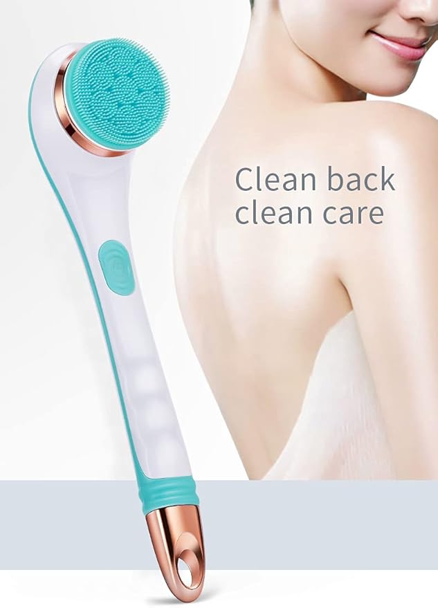 Body Brush Rechargeable, Electric Body Brush Set, Scrubber Shower Brush with Long Handle, Spin Skin Brush with 6 Brush Heads for Cleanse, Massage, exfoliate and Pamper Your Skin in The Shower