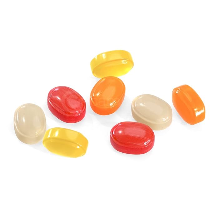 Assorted Fruit Hard Candy Individually Wrapped by Cambie, 1 lb of Fruit Candy with a Deliciously Sweet Hard Exterior with a Soft, Decadent Filled Center