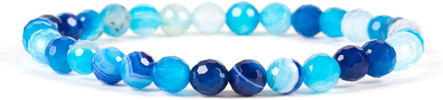 Cherry Tree Collection - Small, Medium, Large Sizes - Gemstone Beaded Bracelets For Women and Men - 6mm Round Beads