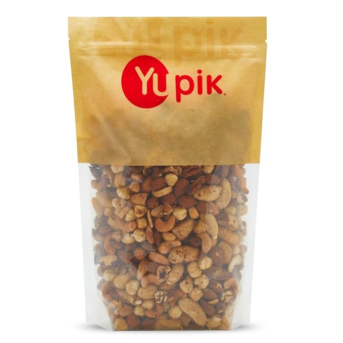 Yupik Deluxe Roasted Unsalted Nut Mix, 2.2 lb (35.2 oz), Vegan, Gluten Free, Cholesterol Free, Salt Free, A Blend of Brazil Nuts, Almonds, Cashews, Hazelnuts & Pecans, Healthy Snacks